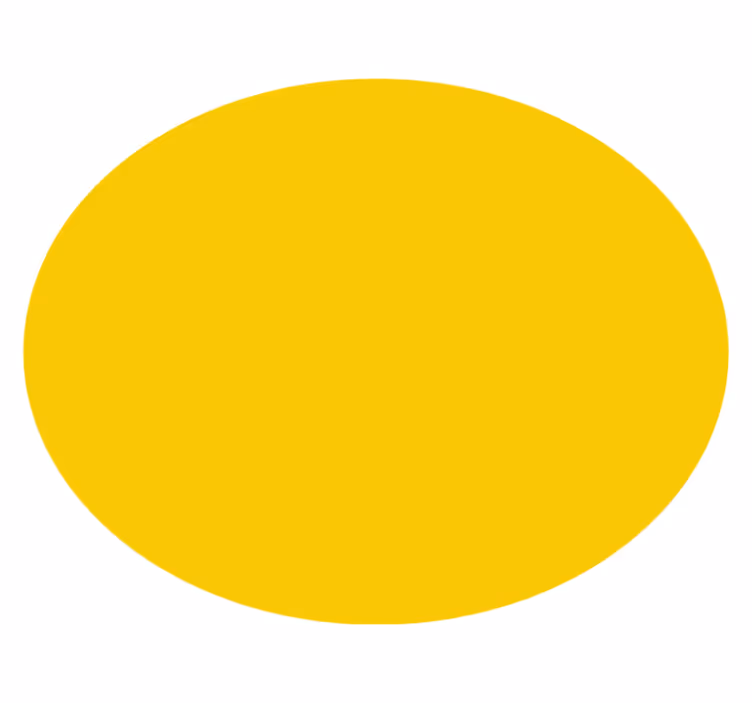 Bright Yellow circular vinyl rug - TenStickers