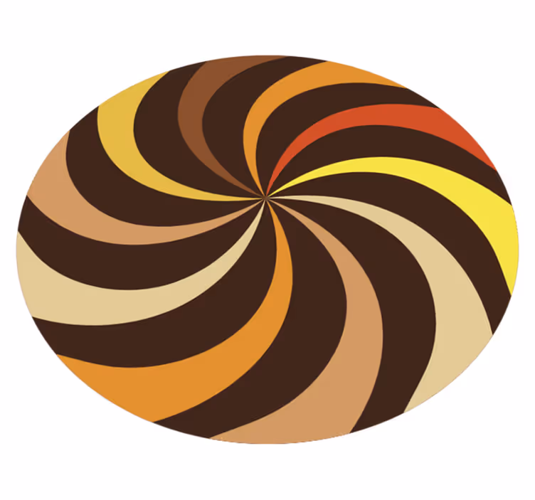 Spiral Color Burst stripes vinyl rug - TenStickers