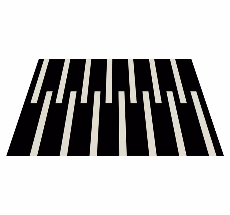 Stylish striped design teenager vinyl rug - TenStickers