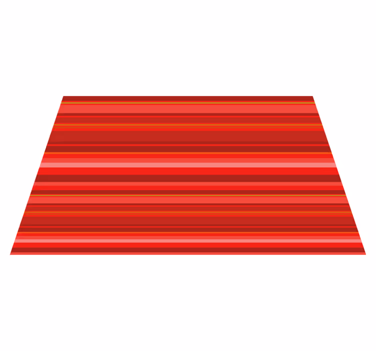 Vibrant red pattern stripes vinyl rug - TenStickers