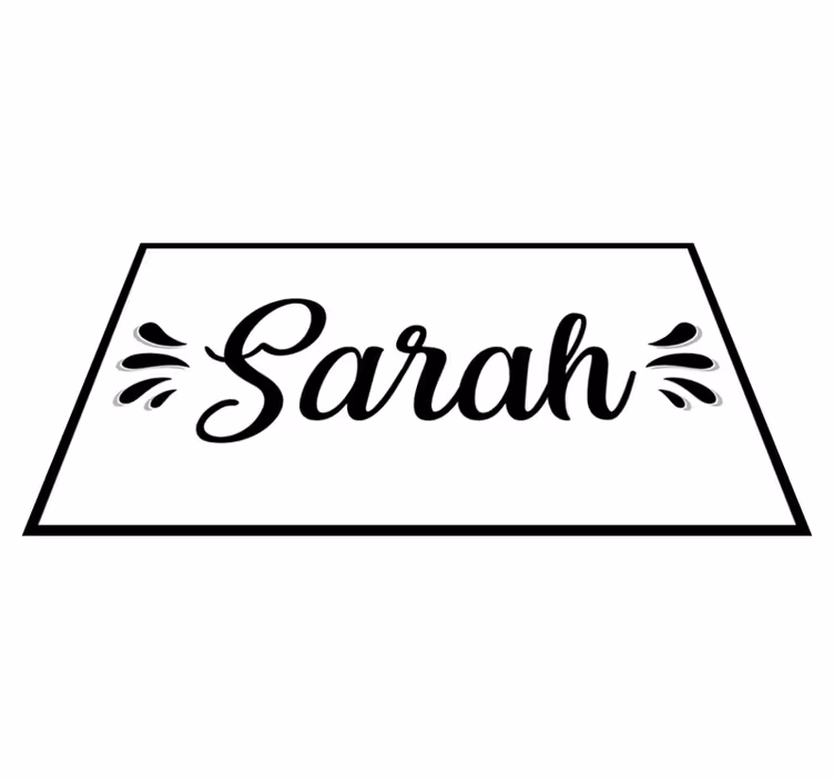 Living room vinyl rug monochrome elegance - TenStickers