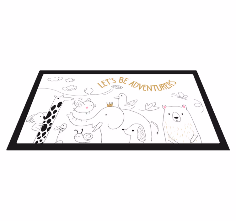 Kids let's be adventurers kids vinyl rug - TenStickers