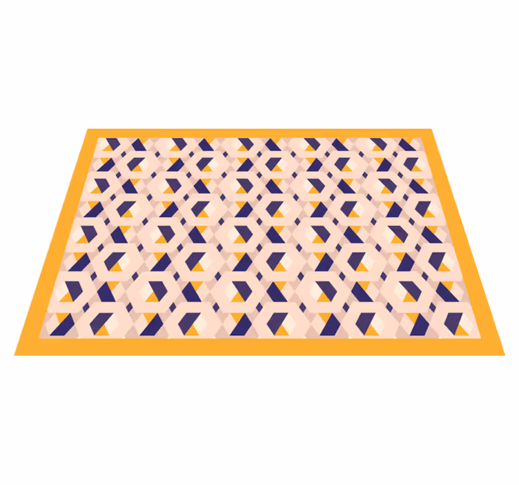 Lively geometric design kitchen vinyl rug - TenStickers
