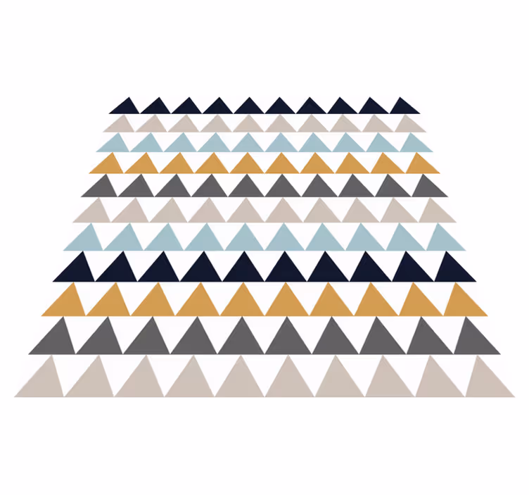 Sober nordic triangles vinyl rug - TenStickers