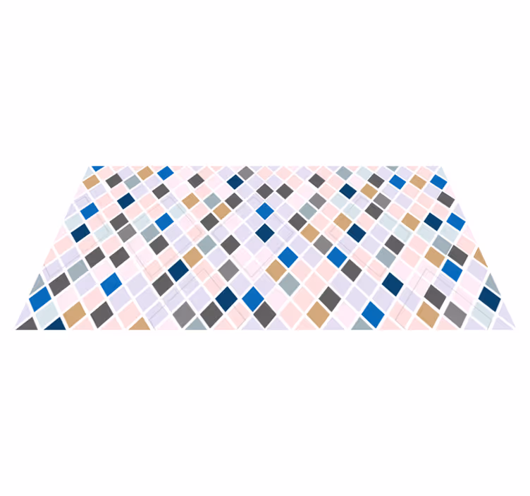 Diamond pattern tile vinyl rug - TenStickers