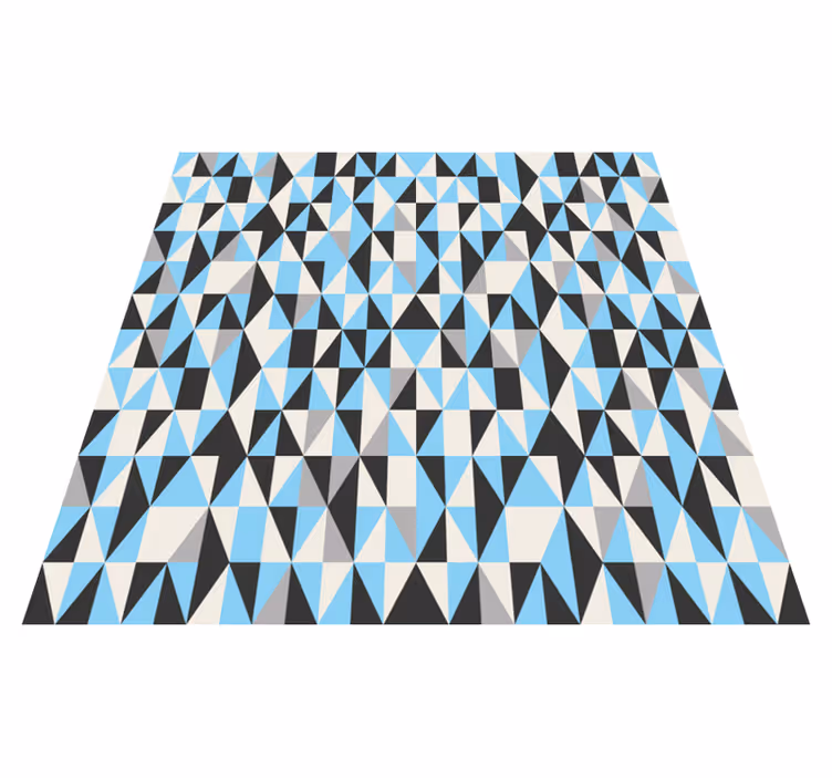 Geometric vinyl rug with triangular pattern - TenStickers