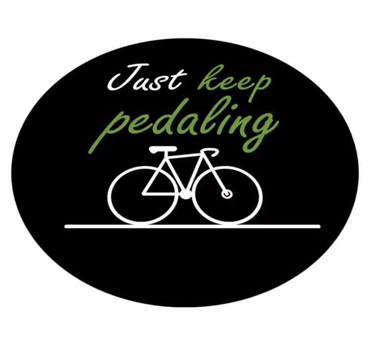 Keep pedaling custom vinyl rug - TenStickers