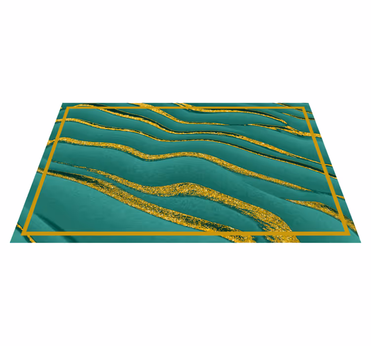Abstract Wave Pattern marble vinyl rug - TenStickers
