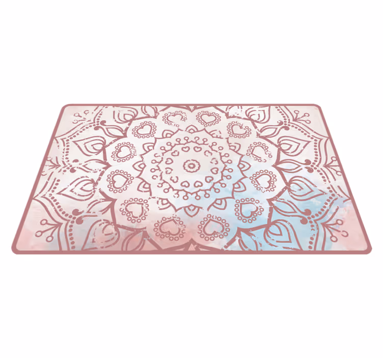Delicate purple design mandala vinyl rug - TenStickers