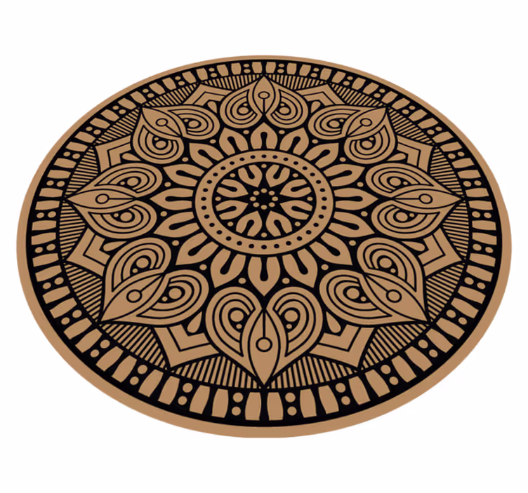 Mandala vinyl rug elegant design - TenStickers