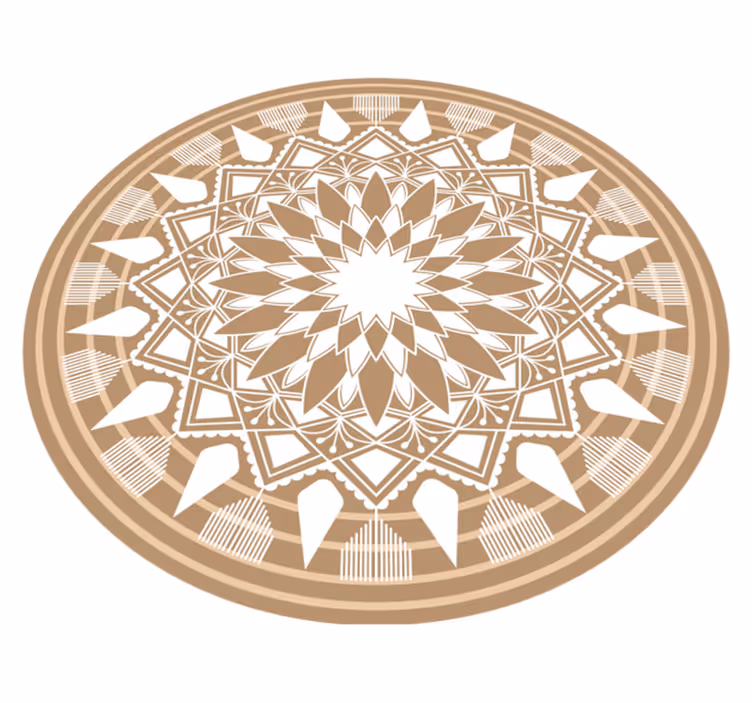 Sophisticated geometry mandala vinyl rug - TenStickers