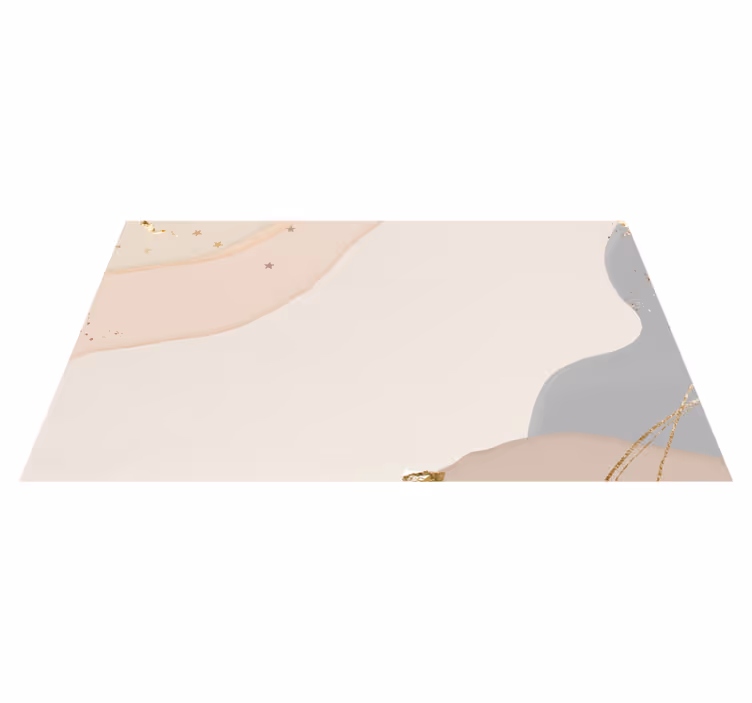 Neutral abstract with gold stars modern rug - TenStickers