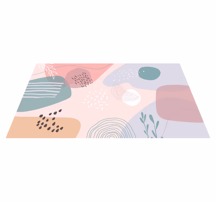 Creative pastel paint modern rug - TenStickers