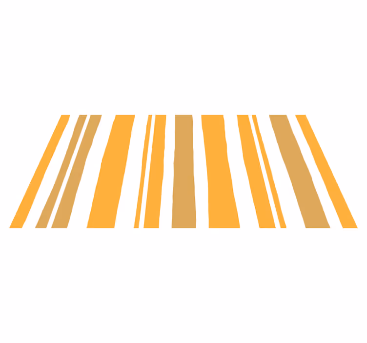 Warm orange lines stripes vinyl rug - TenStickers