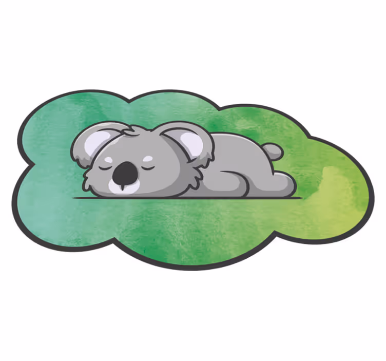 Sleeping koala on ground animal rug - TenStickers