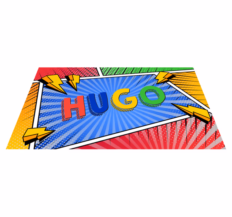 Colorful name with lightings vinyl rug - TenStickers