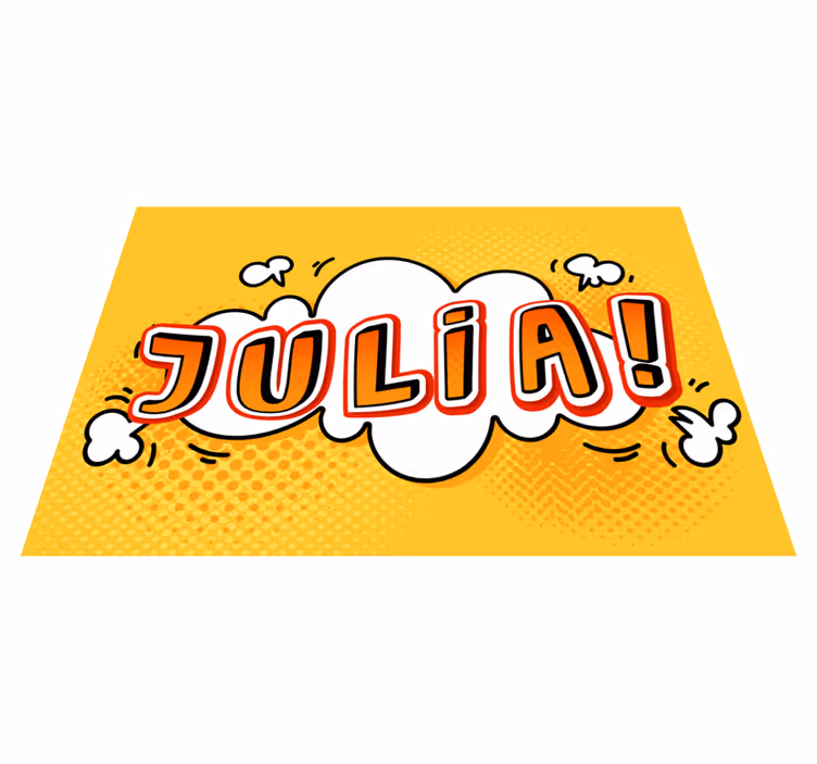 Graffiti name cloud vinyl rug - TenStickers