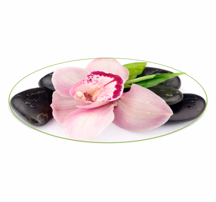 Elegant Orchid Arrangement flower vinyl rug - TenStickers