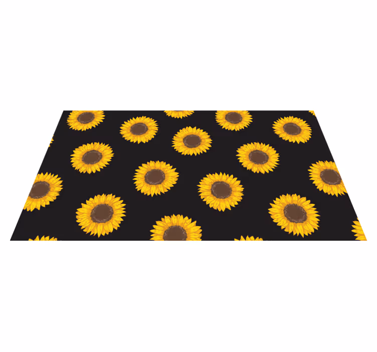 Sunflower Pattern flower vinyl rug - TenStickers