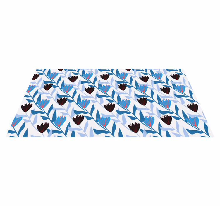 Botanical Leaf Arrangement flower vinyl rug - TenStickers