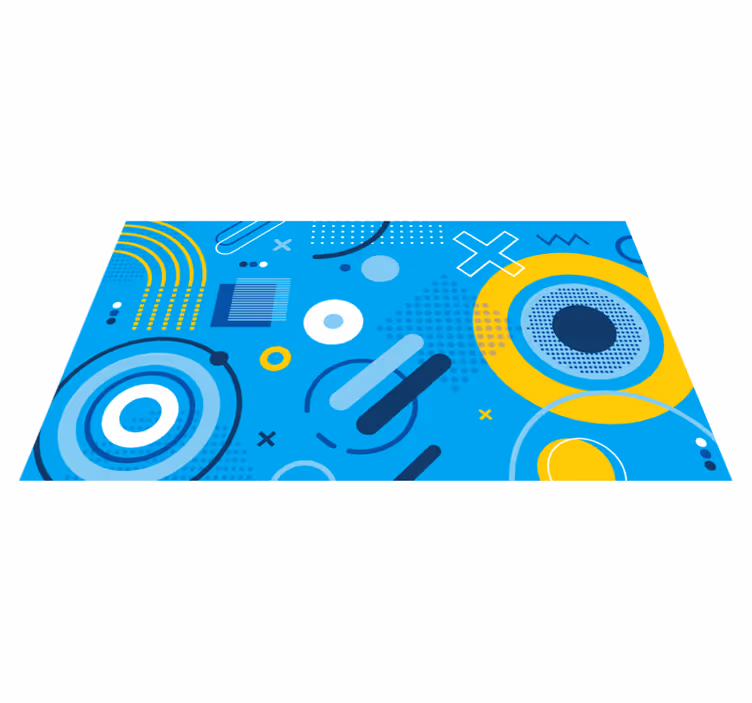 abstract design dining room rug - TenStickers