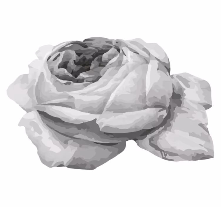 Rose Blossom flower vinyl rug - TenStickers