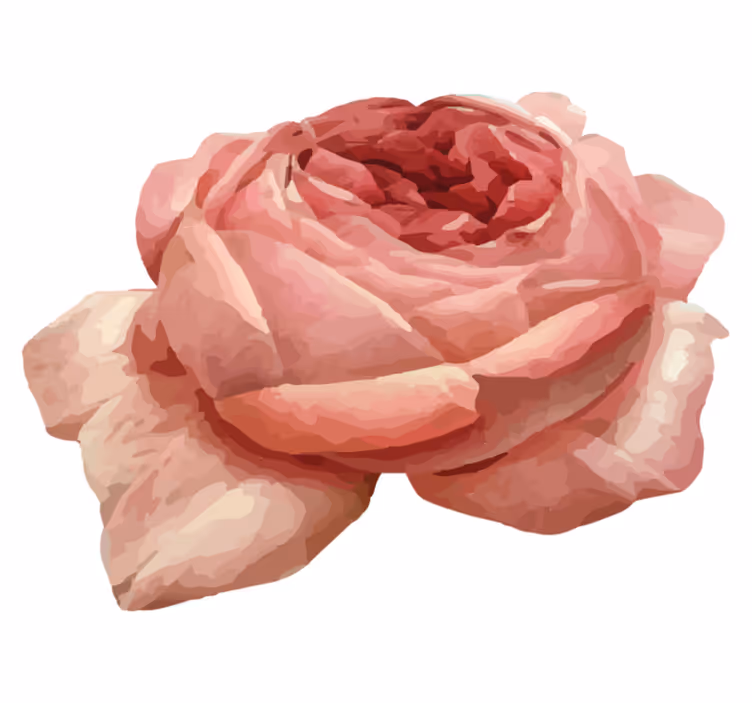 Lush Pink Bloom flower vinyl rug - TenStickers