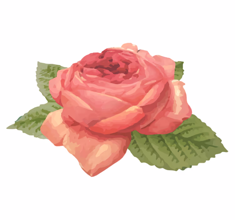 Vibrant Rose Blossom flower vinyl rug - TenStickers