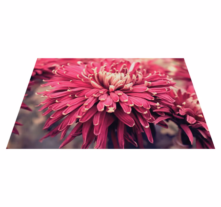Realistic chrysanthemum flower vinyl rug - TenStickers