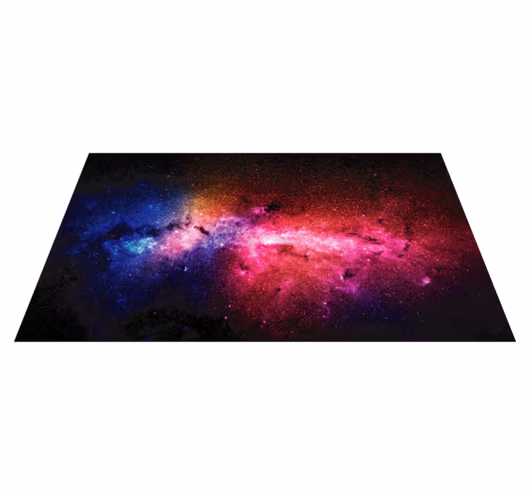 Bright and colourful universe nature vinyl rug - TenStickers