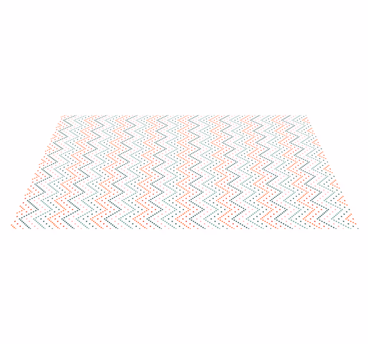 Zigzag with dots patterns living room rug - TenStickers
