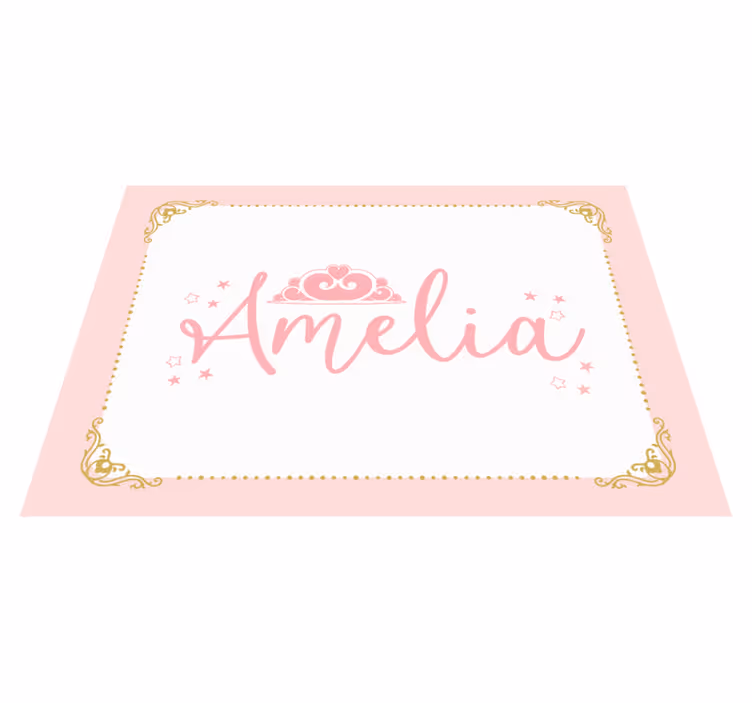 Custom crowned design vinyl rug - TenStickers