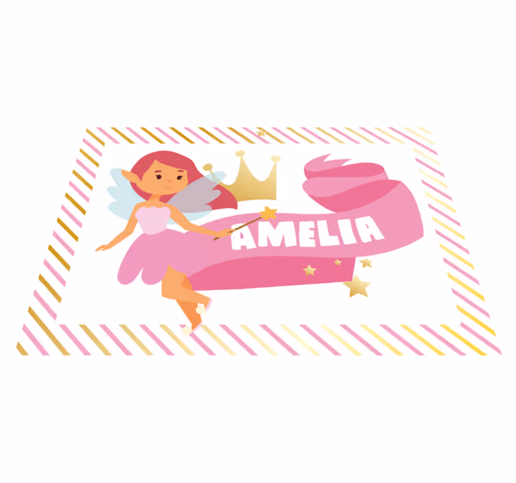 Custom fairy princess vinyl rug - TenStickers