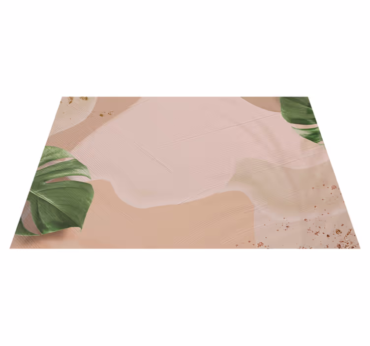 Nature abstract green leaves floor  rug - TenStickers