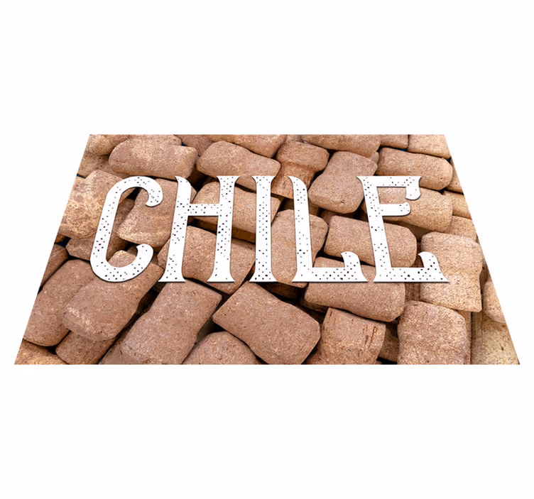 Chile wine corks  custom rug - TenStickers
