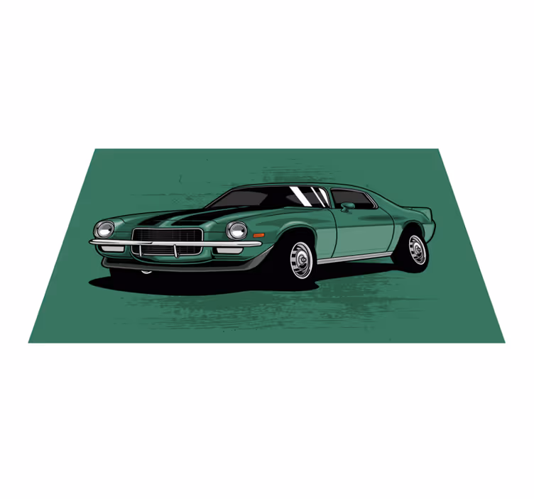 Great muscle car living room rug - TenStickers