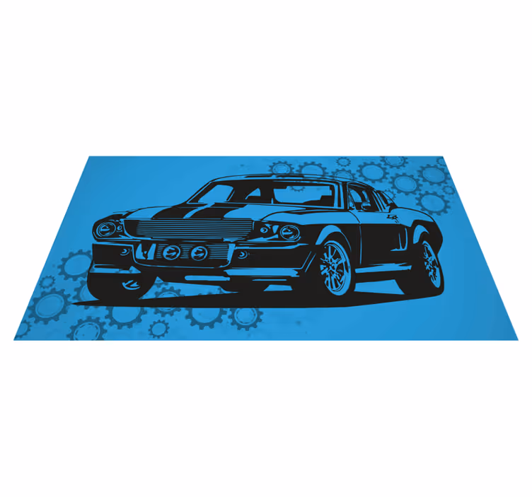 Legendary muscle car living room rug - TenStickers
