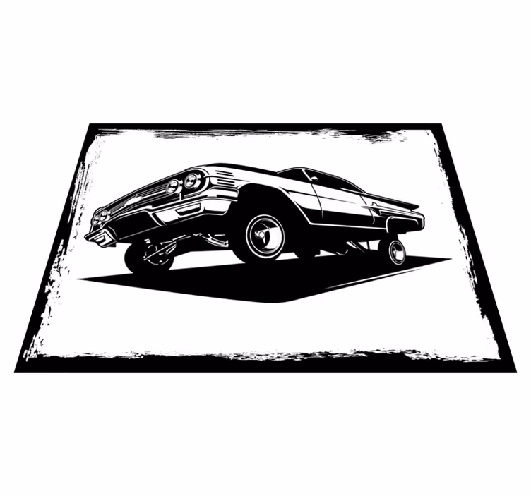 Nice Muscle car living room rug - TenStickers