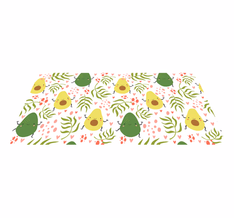 Cute Avocado Pattern vinyl rug - TenStickers