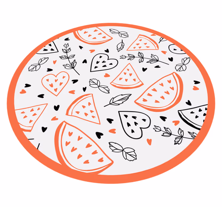 Sweet Heart Patterns vinyl rug - TenStickers