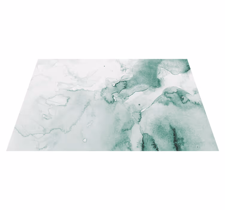 Soft green swirl marble vinyl rug - TenStickers