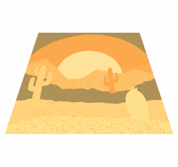 Desert Dusk Landscape nature vinyl rug - TenStickers
