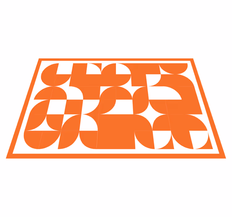 Modern Shapes minimalist vinyl rug - TenStickers