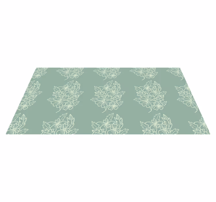 Graceful Elements flower vinyl rug - TenStickers