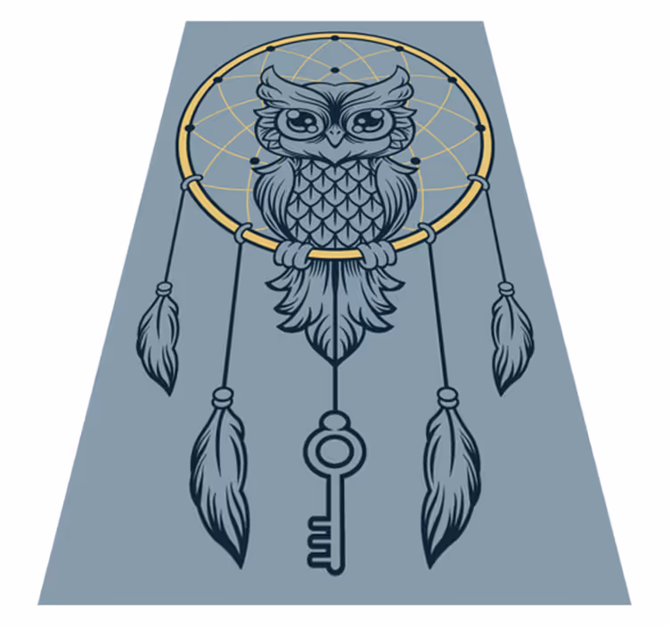 Owl dreamcatcher teenager vinyl rug - TenStickers