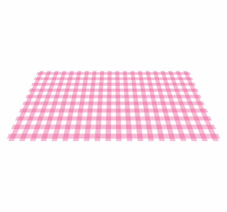 Pink and white patterned rectangular rug - TenStickers