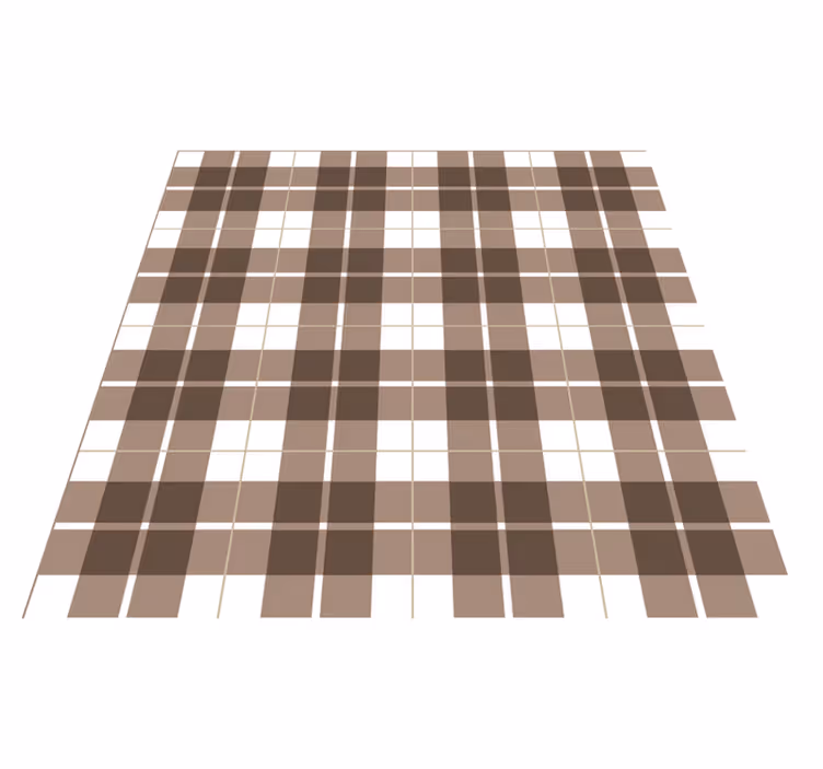 Earthy Tones Check tile vinyl rug - TenStickers