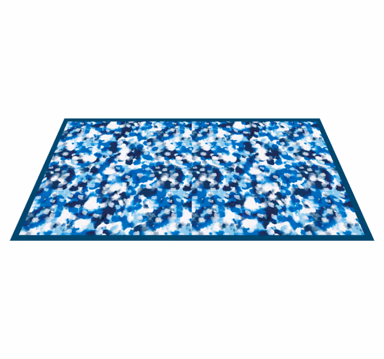 Shades of blue watercolor stain rectangular rug - TenStickers