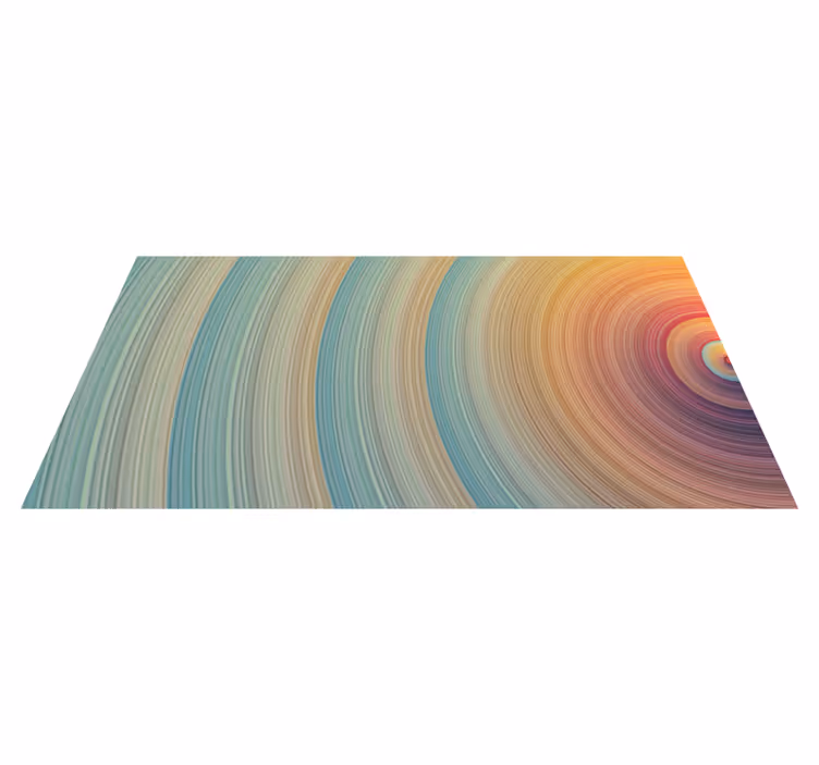 Abstract circle glowing lines modern rug - TenStickers
