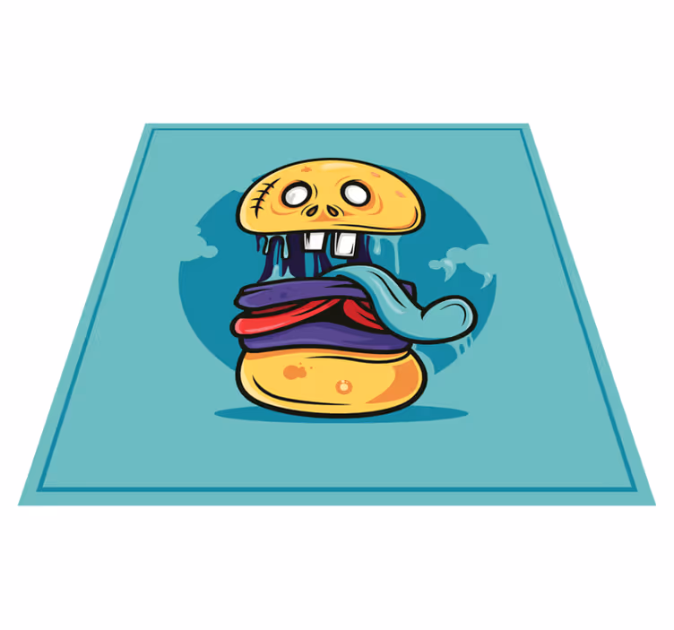 Silly Skull Character teenager vinyl rug - TenStickers